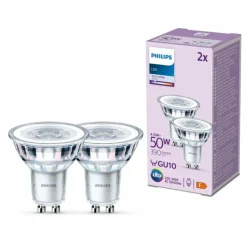 Philips Classic Lot de 2 LED GU10 4,6 watt 4000 kelvin 390 lumen