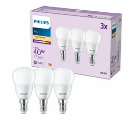 Philips Classic Lot de 3 LED E14 4,9 watt 2700 kelvin 470 lumen