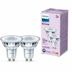 Philips Classic Lot de 2 LED GU10 3,5 watt 4000 kelvin 275 lumen