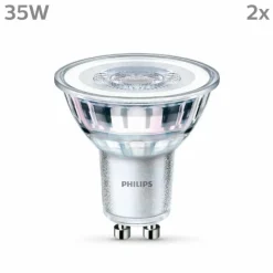 Philips Classic Lot de 2 LED GU10 3,5 watt 4000 kelvin 275 lumen