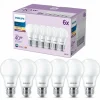 Philips Classic Lot de 6 LED E27 4,9 watt 2700 kelvin 470 lumen