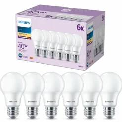 Philips Classic Lot de 6 LED E27 4,9 watt 2700 kelvin 470 lumen