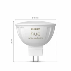 Philips Hue Lot de 2 LED GU5.3 6,3 Watt 2000-6500 Kelvin 400 Lumen