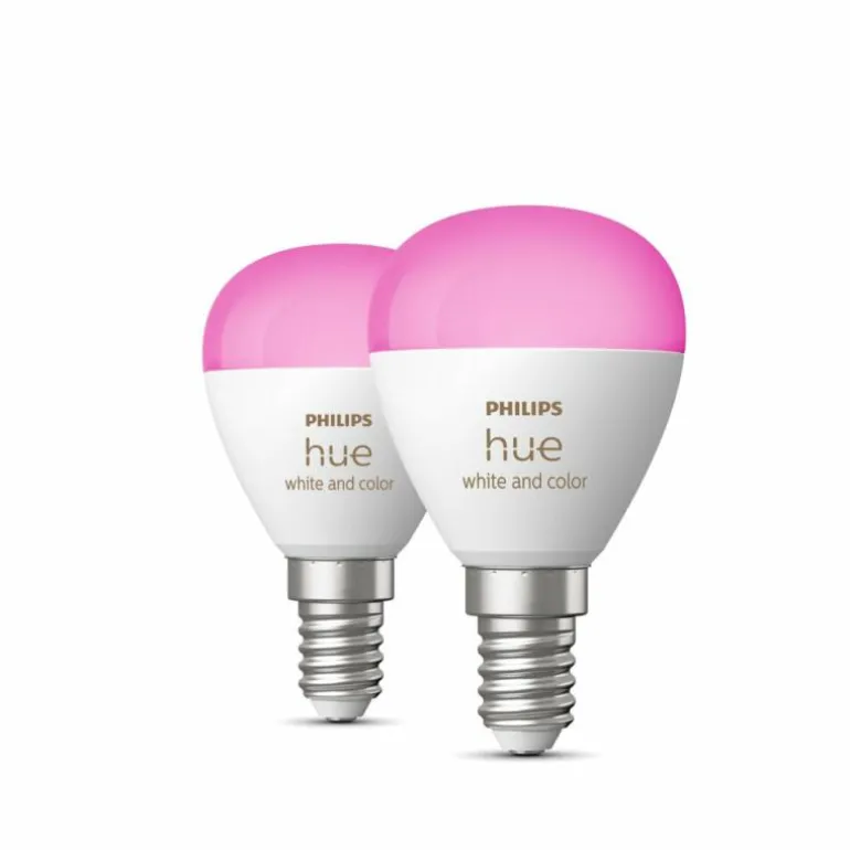 Philips Hue Set de 2 E14 LED 5,1 Watt 4000 Kelvin 470 Lumen