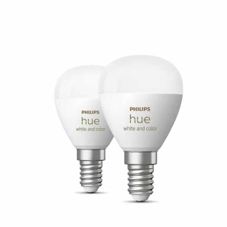 Philips Hue Set de 2 E14 LED 5,1 Watt 4000 Kelvin 470 Lumen