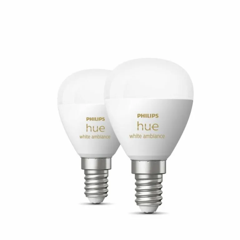 Philips Hue Set de 2 E14 LED 5,1 Watt 4000 Kelvin 470 Lumen