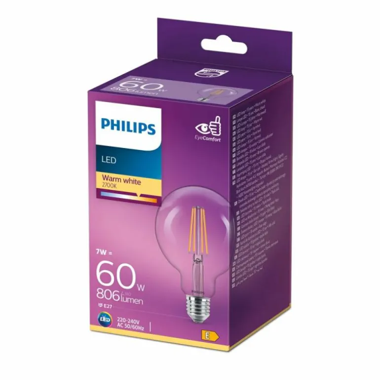 Philips LED E27 7 Watt 2700 Kelvin 806 Lumen