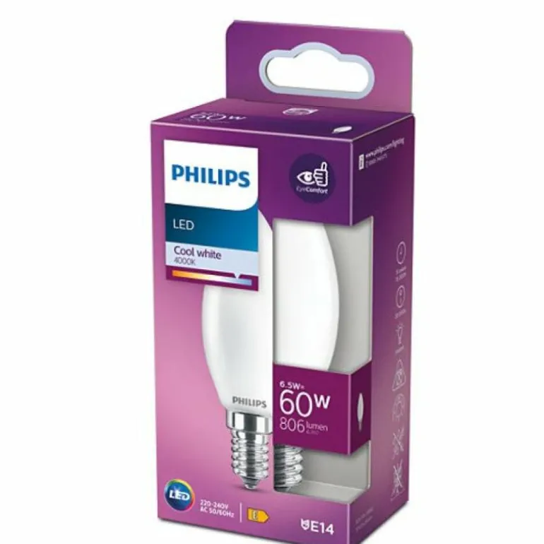 Philips LED E14 6,5 Watt 4000 Kelvin 806 Lumen