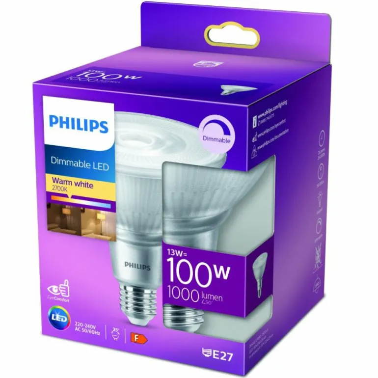 Philips LED E27 13 Watt 2700 Kelvin 1000 Lumen