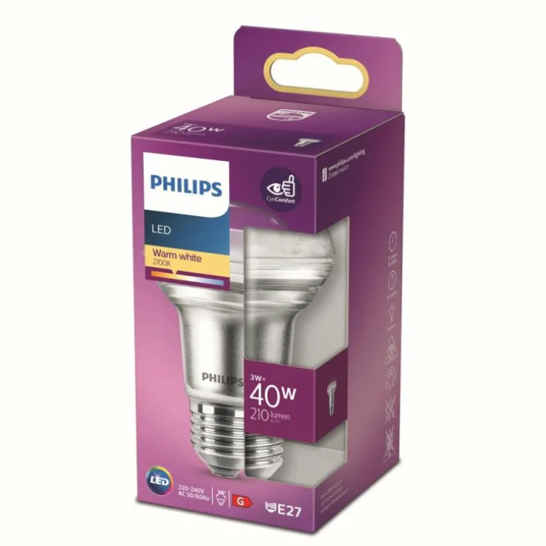 Philips LED E27 3 Watt 2700 Kelvin 210 Lumen