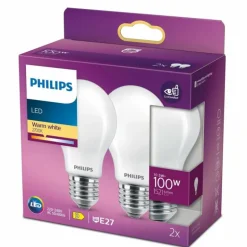 Philips 2x LED E27 10,5 Watt 2700 Kelvin 1521 Lumen