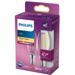 Philips 2x LED E14 4,3 Watt 2700 Kelvin 470 Lumen