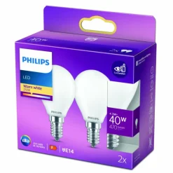 Philips 2x LED E14 4,3 Watt 2700 Kelvin 470 Lumen