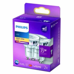 Philips 2x LED GU10 3,5 Watt 2700 Kelvin 255 Lumen