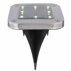 pieu de terre Globo SOLAR LED Acier inoxydable, 8 lumières