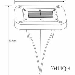 pieu de terre Globo SOLAR LED Acier inoxydable, 8 lumières