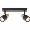 Pini Spot de plafond Luminaires Brilliant Noir, 2 lumières