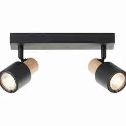 Pini Spot de plafond Luminaires Brilliant Noir, 2 lumières