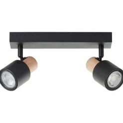 Pini Spot de plafond Luminaires Brilliant Noir, 2 lumières