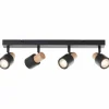 Pini Spot de plafond Luminaires Brilliant Noir, 4 lumières