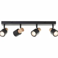 Pini Spot de plafond Luminaires Brilliant Noir, 4 lumières