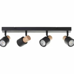 Pini Spot de plafond Luminaires Brilliant Noir, 4 lumières