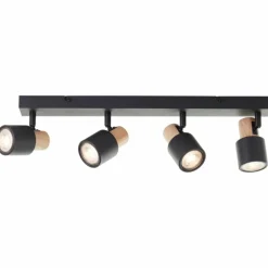 Pini Spot de plafond Luminaires Brilliant Noir, 4 lumières