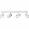 Pini Spot de plafond Luminaires Brilliant Blanc, 4 lumières