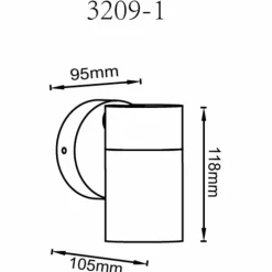 Piper Luminaire extérieur Luminaires Globo Lighting Anthracite, Noir, 1 lumière