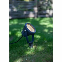 pique de terre Lutec MINI LETO LED Anthracite, 1 lumière, Changeur de couleurs