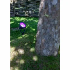 pique de terre Lutec MINI LETO LED Anthracite, 1 lumière, Changeur de couleurs