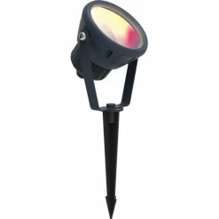 pique de terre Lutec MINI LETO LED Anthracite, 1 lumière, Changeur de couleurs