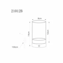 Pixy Lampe à poser Luminaires Globo Lighting LED Noir, 1 lumière