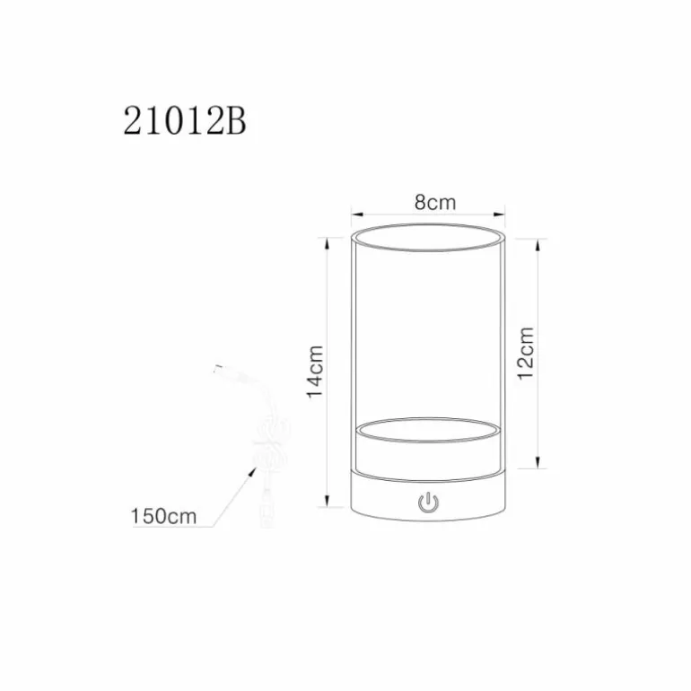 Pixy Lampe à poser Luminaires Globo Lighting LED Noir, 1 lumière