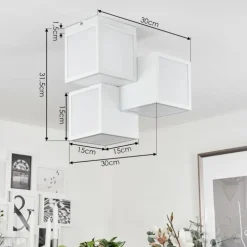 Plafonnier Allonville LED Blanc, 1 lumière