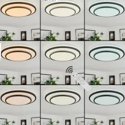 Plafonnier Almograve LED Blanc, 1 lumière, Télécommandes