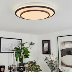 Plafonnier Almograve LED Blanc, 1 lumière, Télécommandes