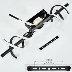 Plafonnier Alvarim LED Noir, 1 lumière