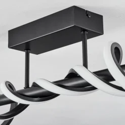 Plafonnier Alvarim LED Noir, 1 lumière