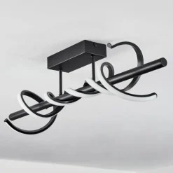 Plafonnier Alvarim LED Noir, 1 lumière