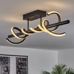 Plafonnier Alvarim LED Noir, 1 lumière