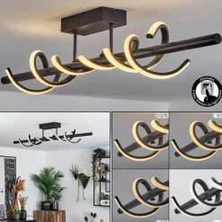 Plafonnier Alvarim LED Noir, 1 lumière