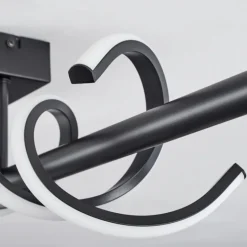 Plafonnier Alvarim LED Noir, 1 lumière