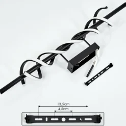 Plafonnier Alvarim LED Noir, 1 lumière