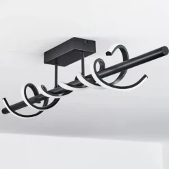 Plafonnier Alvarim LED Noir, 1 lumière