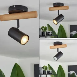 Plafonnier Arbrentin Écru, Noir, 1 lumière