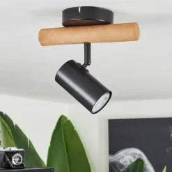 Plafonnier Arbrentin Écru, Noir, 1 lumière