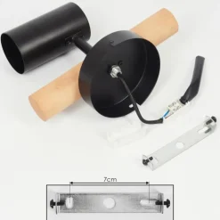 Plafonnier Arbrentin Écru, Noir, 1 lumière