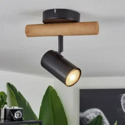 Plafonnier Arbrentin Écru, Noir, 1 lumière