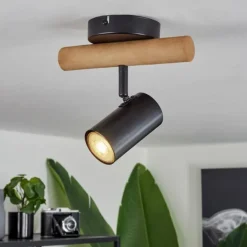 Plafonnier Arbrentin Écru, Noir, 1 lumière